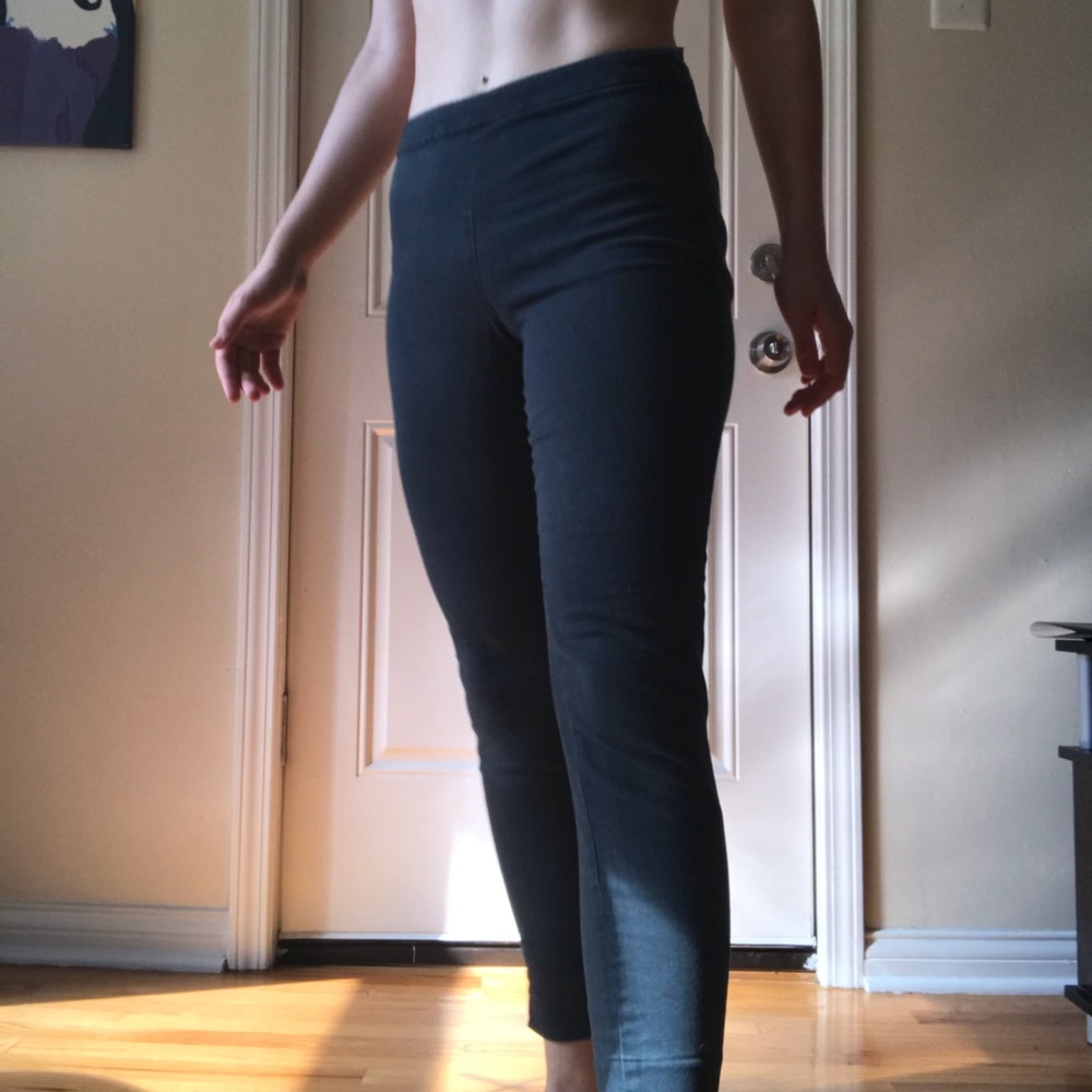 Teal tailored trousers